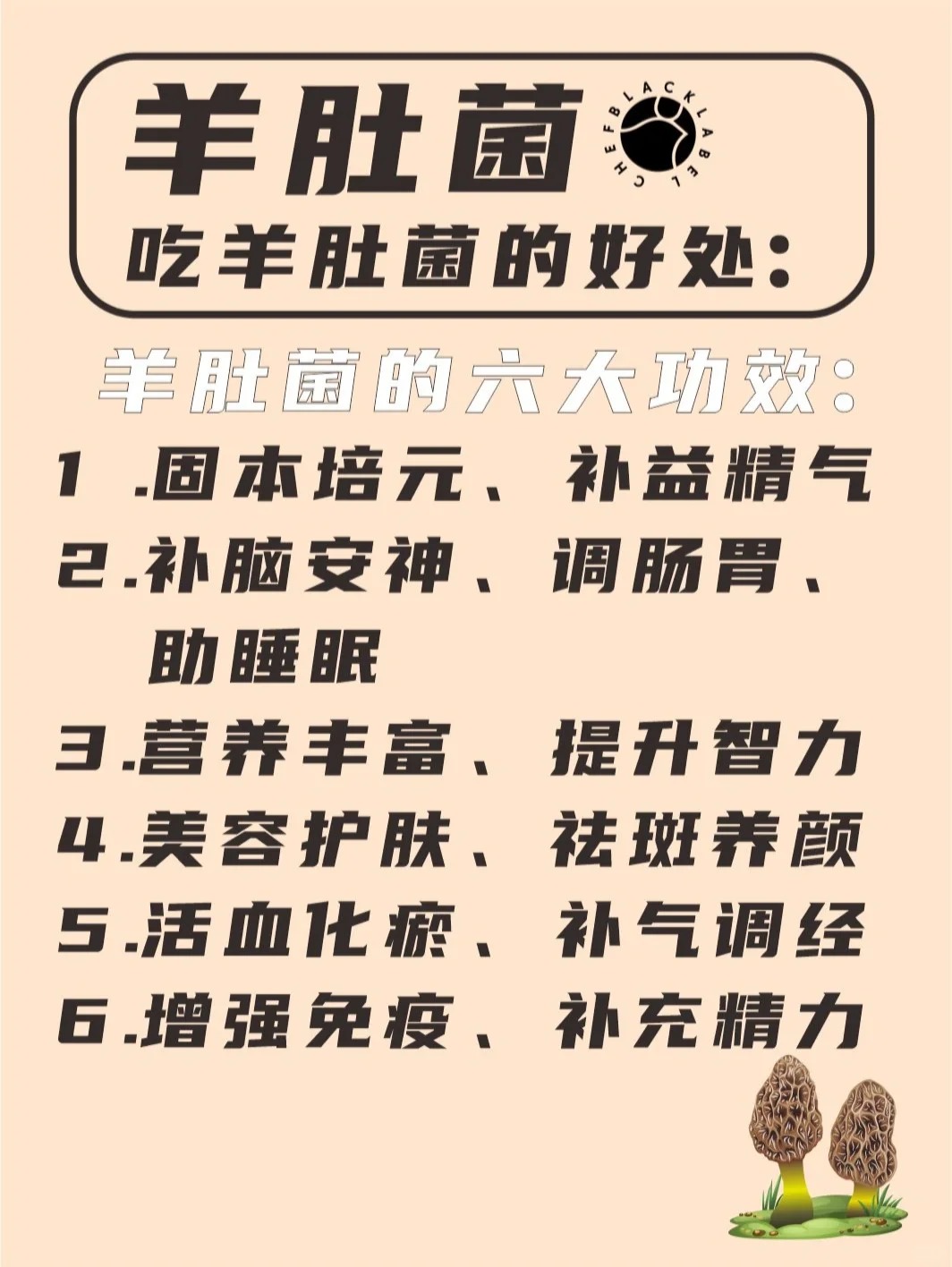 羊肚菌的6大功效，这几类人更适合吃！_2_黑标主厨_来自小红书网页版